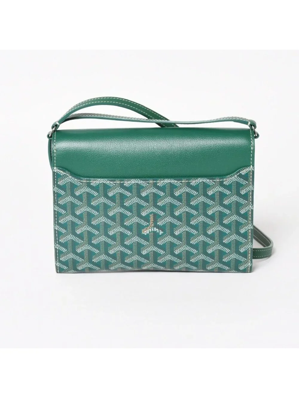 Goyard Chypre Sheepskin Pouch Wallet Shoulder Bag Green
